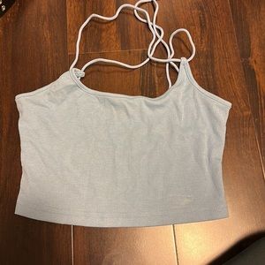 Shein light blue strap tank top